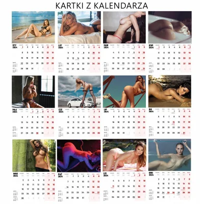 Kalendarz ścienny Format A3 Kobiety Playboy 2024 Rok Prezent Twoje Imię Y4