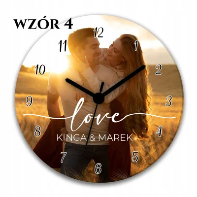 Zegar ścienny Z Własnym Zdjęciem Foto Na Walentynki Dla Kobiet Matki Z6