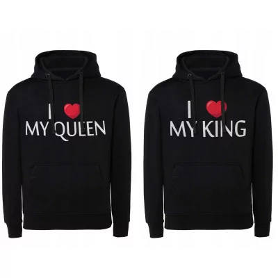 Bluzy Dla Par King Queen Bluza Prezent Na Walentynki Zakochanych M Y4