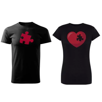 Koszulki Koszulka Dla Par Serce Puzzle Prezent Na Walentynki M Y4