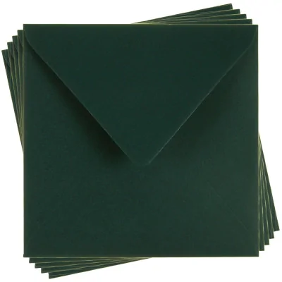 Kwadratowa Koperta Ciemno Zielona Kwadrat 155x155 5 Szt.