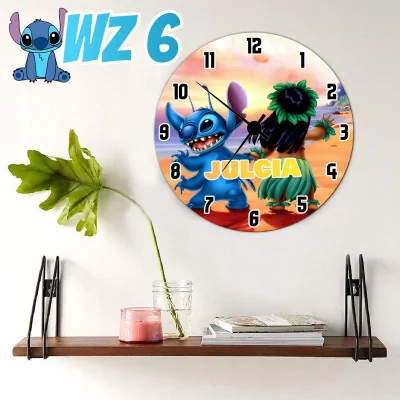Zegar ścienny Dziecięcy Na ścianę Prezent Lilo Stich Sticz Angel Disney Y5