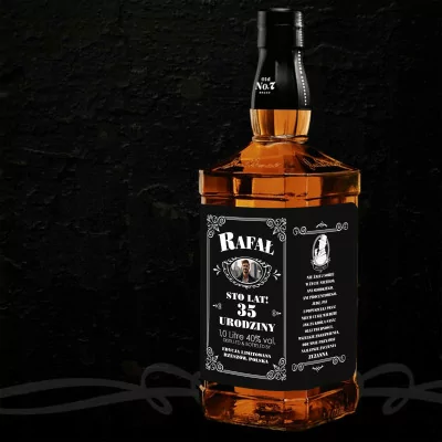 Etykieta Ze Zdjęciem +szklanka Whisky Geo Prezent Urodziny Chłopaka 1l Y4