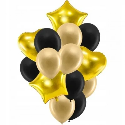 Zestaw Balony Złoty Na 18 Urodziny Kurtyna Napis