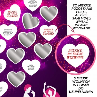 Duża Zdrapka Wyzwań Dla Pary Walentynki Plakat A3