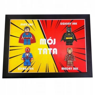 Ramka Plakat Na Dzień Taty Ojca Postaci Lego