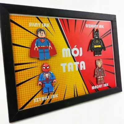 Ramka Plakat Na Dzień Taty Ojca Postaci Lego