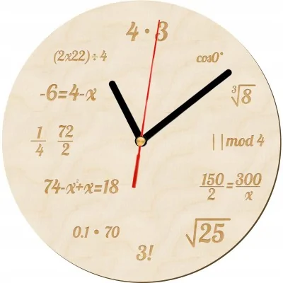 Zegar Matematyczny Dzień Nauczyciela Grawer