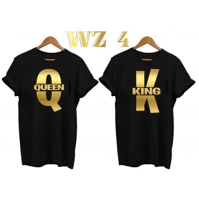 Dwie Koszulki Dla Par Walentynki King Queen Y4