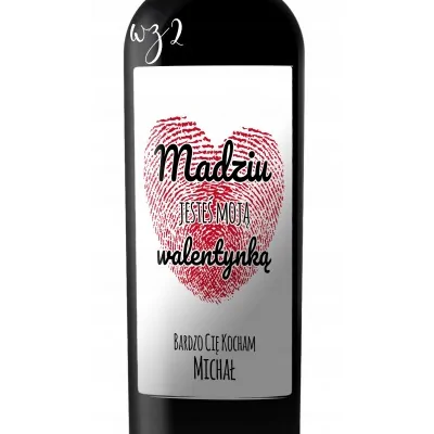 Etykieta Wino Walentynki Kobiet Prezent Mamy