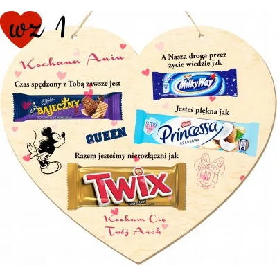 Tabliczka Na Słodycze Serce Walentynki Kobiet