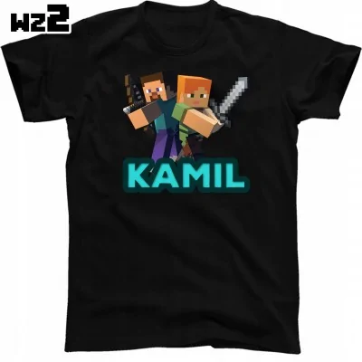 Koszulka T-shirt Minecraft Własne Imię Hit