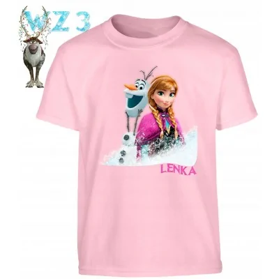 Koszulka Frozen Elsa+imię Prezent Dziecka Y4