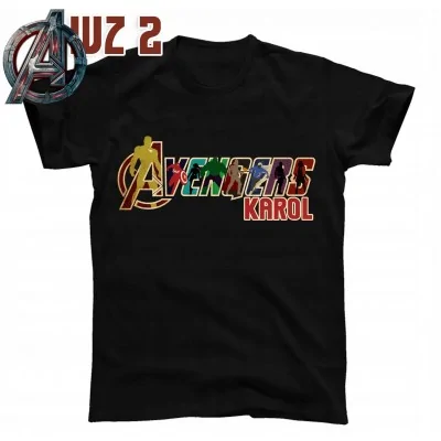 Koszulka Avengers Marvel +imię Prezent Y4