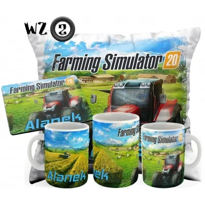 Poduszka+kubek+podkładka Farming Simulator Y4