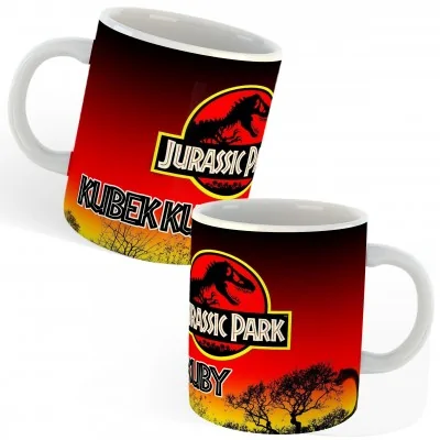 Kubek + Jurassic World + Imię Prezent święta Y5