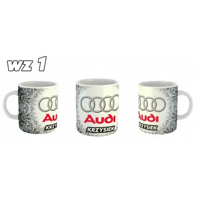 Kubek + Kartonik Audi +twoje Imię Prezent