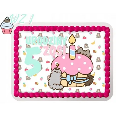 Opłatek Na Tort Pusheen Cat Urodziny Prezent