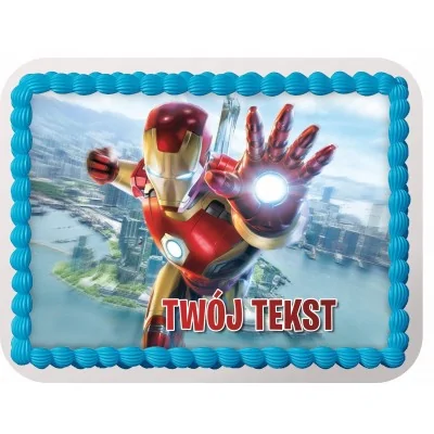 Opłatek Na Tort Iron Man Stark Avenger Urodziny