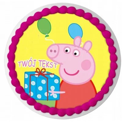 Opłatek Na Tort świnka Peppa Urodziny Dziecka Y5