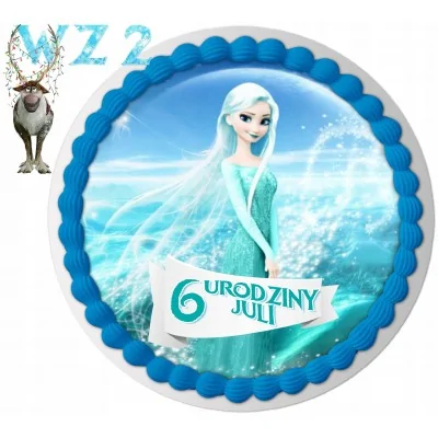 Opłatek Na Tort Frozen Elsa Urodziny Dziecka