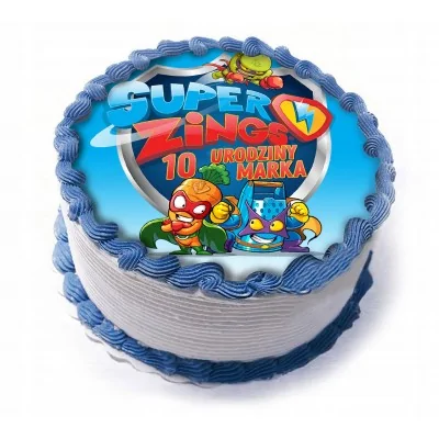 Opłatek Na Tort Super Zings Urodziny Dziecka