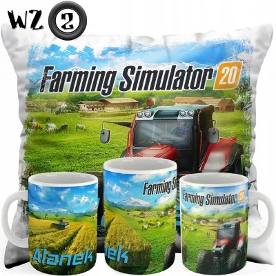 Zestaw Poduszka Kubek Farming Simulator Prezent Y5