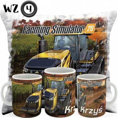 Zestaw Poduszka Kubek Farming Simulator Prezent Y5