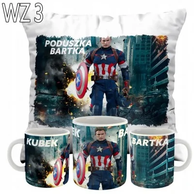 Zestaw Poduszka + Kubek Marvel Avengers Twoje Imię