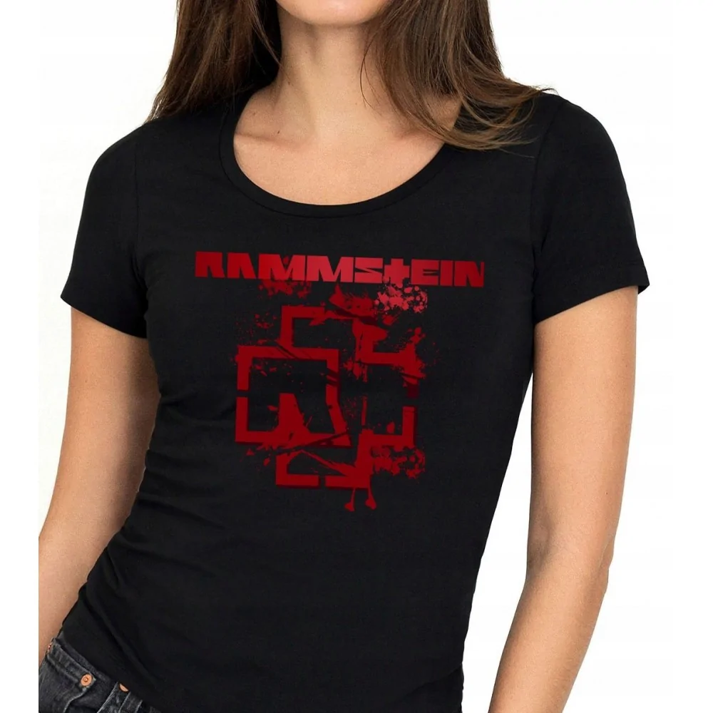 Koszulka Damska Czarna Rammstein Hardrock Koncert