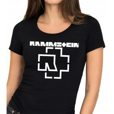 Koszulka Damska Rammstein Hardrock Koncert Czarna