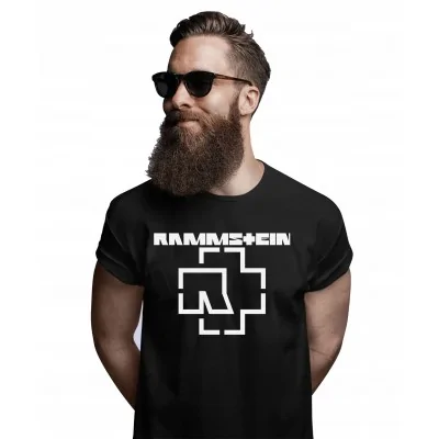 Koszulka Męska Rammstein Hardrock Biały
