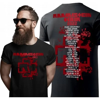 Koszulka Męska Dwustronna Rammstein Tour Y5