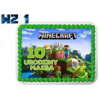 Poziomy Opłatek Na Tort Minecraft Creeper