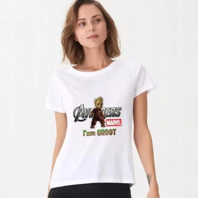 Koszulka Damska Biała T-shirt Groot