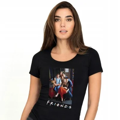 Koszulka Damska Czarna Friends