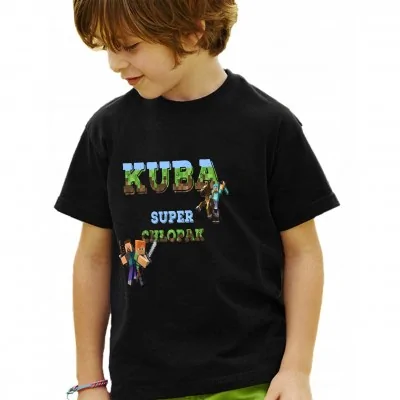 Koszulka Chłopaka Super Chłopak Minecraft