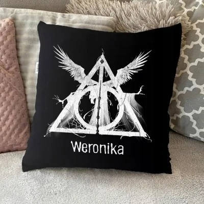 Czarna Poduszka Harry Potter + Imię