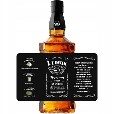 Etykieta Whisky Na Dzień Chłopaka Jack Daniels