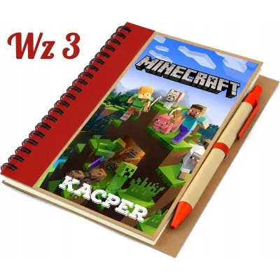 Notatnik Eco Z Długopisem Minecraft Szkoła