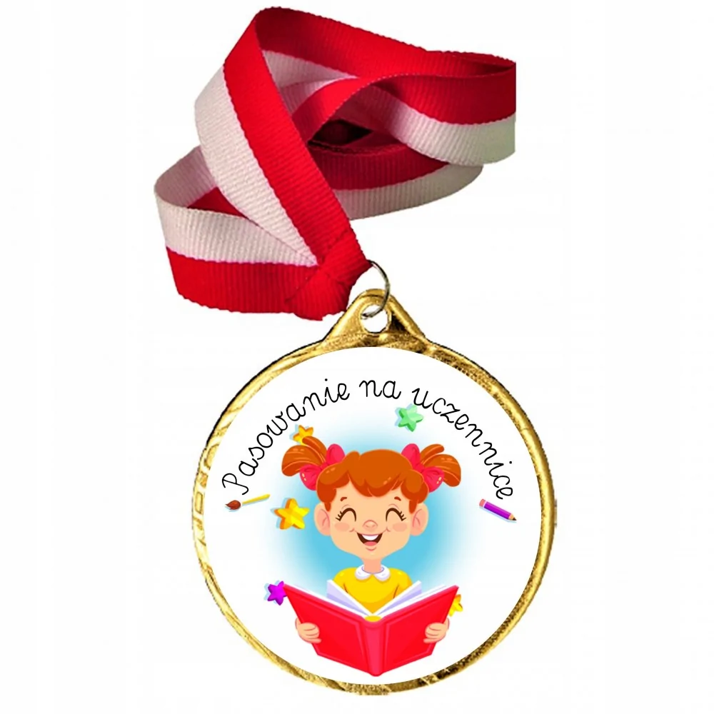 Medal Pasowanie Na Ucznia Uczennice Złoty