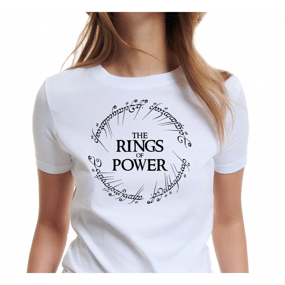 Biała Koszulka Damska Władca Rings Of Power