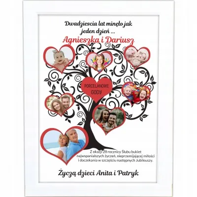 Plakat A4 Rocznica ślubu + Ramka