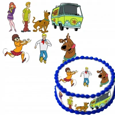 Zestaw Postaci Na Tort Scooby Doo 9cm7szt