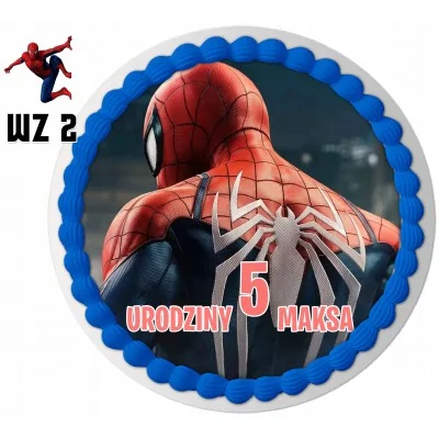 Zestaw Opłatek Na Tort+postacie Spiderman 6szt