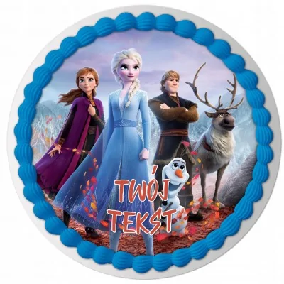 Zestaw Opłatek Na Tort+postacie Frozen Elza