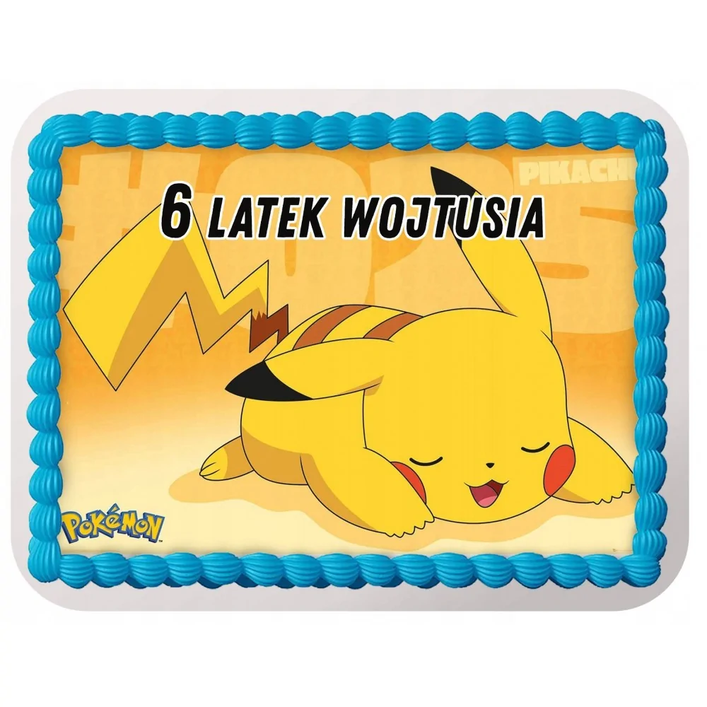 Poziomy Opłatek Na Tort Pikachu Pokemon Ash