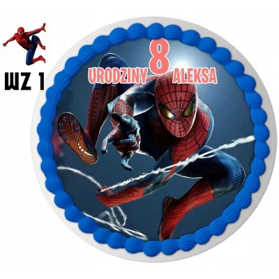 Zestaw Opłatek Na Tort+obwoluta Spiderman Pająk