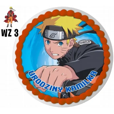 Zestaw Opłatek Na Tort+postacie Naruto Uzumaki