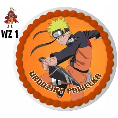 Zestaw Opłatek Na Tort+obwoluta Naruto Uzumaki